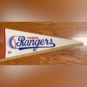 1984 Vintage TEXAS RANGERS Baseball Pennant Flag Officially Licensed